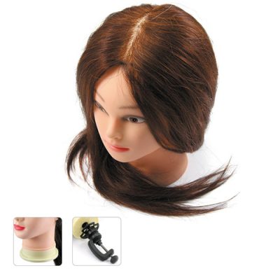 Cabeça académica cabelo natural RickiParodi com 45 cm e suporte