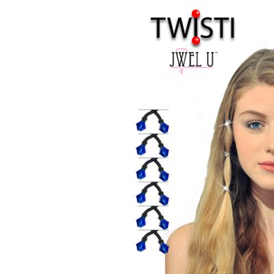 Twisti by Jwelu Crystal com cristais Swarovski® (Várias cores)