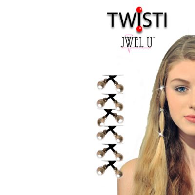 Twisti by Jwelu Pearl com brilho (Várias cores)