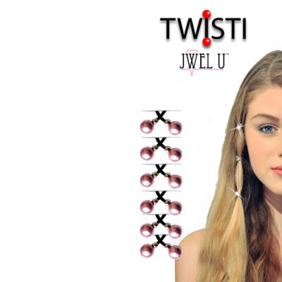 Twisti by Jwelu Pearl com brilho (Várias cores)