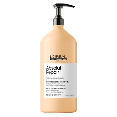 Shampoo Absolut Repair Gold Serie Expert L'Oréal Professionnel (300, 500 and 1500ml)