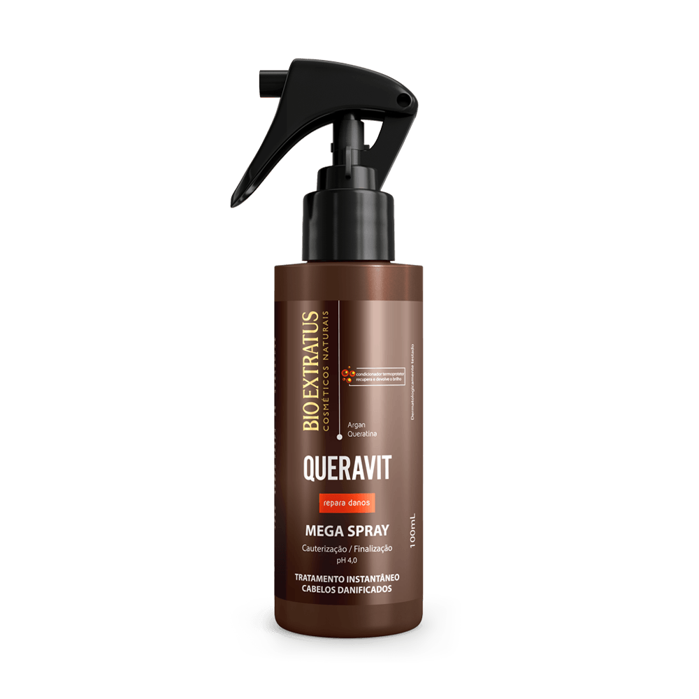 Spray-Queravit-100ml Mega Spray condicionador protector de calor Bio Extratus Queravit - Image 1