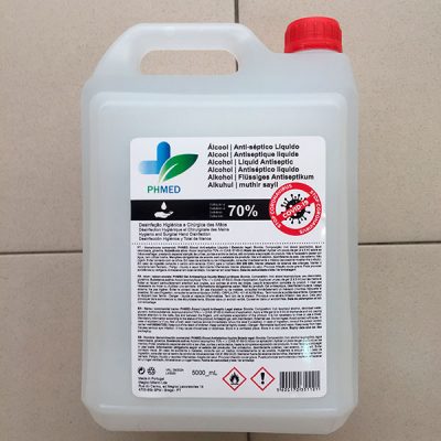 PHMED 70% isopropyl liquid antiseptic hand alcohol 5000ml