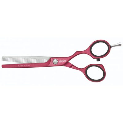 Offset Thinning scissors Jaguar White Line Pastell Plus ES teeth 40 Berry 5,5''