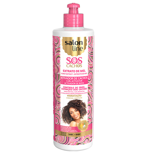 Ativador de cachos SOS Cachos intenso Mel Salon Line 500ml
