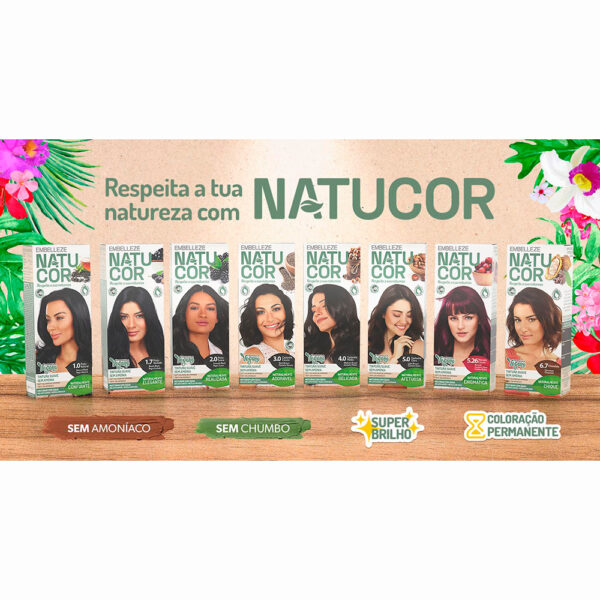 Tinta de água sem amoníaco Henna Natucor (todas as cores)