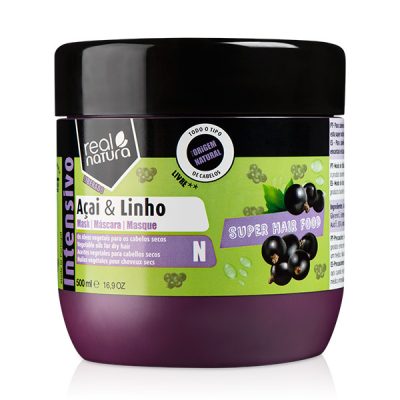 Máscara Real Natura Super Hair Food Açaí e Linho 500ml
