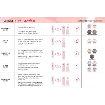 Wella ShineFinity Glaze (gloss) color (All colors and oxidants)