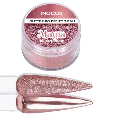 Glitter pó efeito 2em1 Inocos (Várias cores)