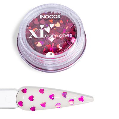 XI Hearts Glitter Nail Art Inocos (Various colors)