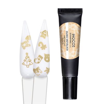 Gel de estampagem com Carimbo Inocos Stamping (Várias cores) 8ml