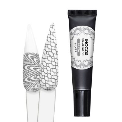 Gel de estampagem com Carimbo Inocos Stamping (Várias cores) 8ml