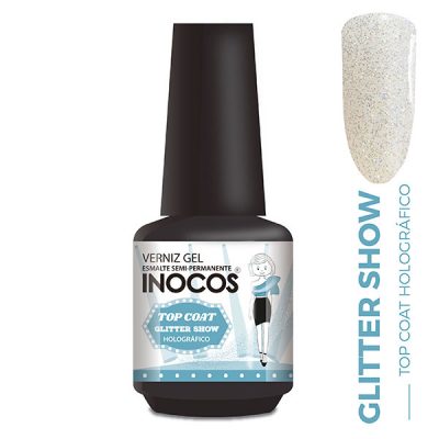 Top Coat Glitter Verniz Gel (várias cores) 15ml