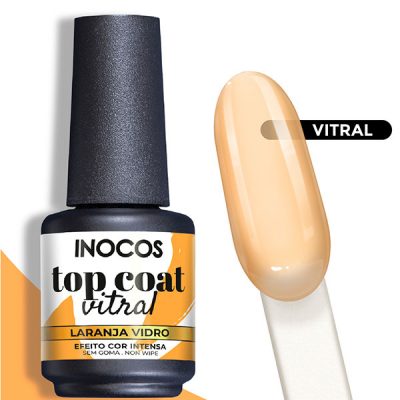 Top Coat Vitral Verniz Gel (Várias cores) 15ml