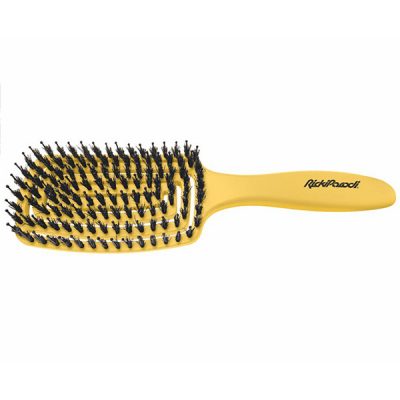 Escova Cabelo Côncava RickiParodi Spiral Biodegradável Dourada Retangular Larga