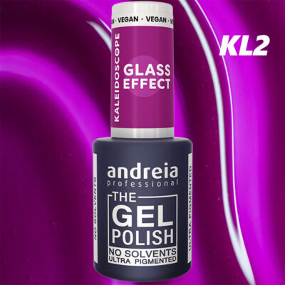 Andreia Gel Polish LEV/UV - Kaleidoscope Stained Glass Effect (6 colors)