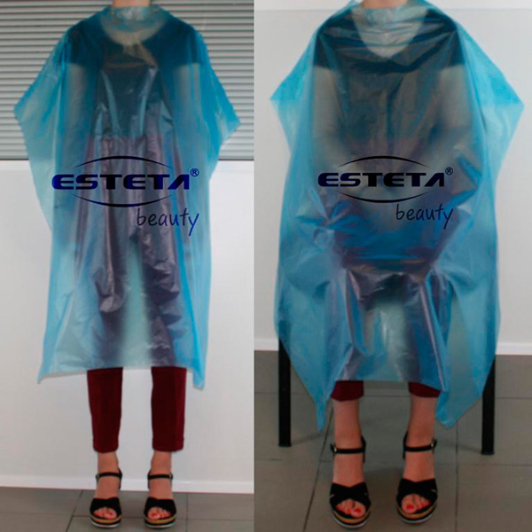 Blue disposable capes XL Esthete 50U