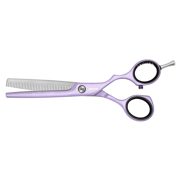Offset Thinning scissors Jaguar White Line Pastell Plus ES teeth 40 Lavander 5,5"